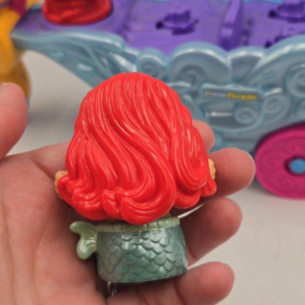 Disney Little People Little Mermaid Ariel's Sea Carriage Complete Works Flounder